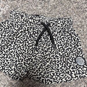 Little Surfer Dude Black and White Patterned swimsuit